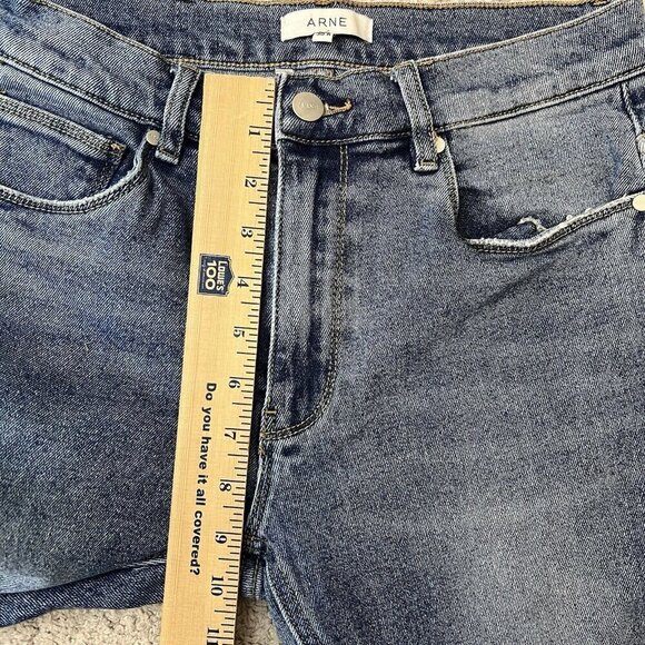 Arne Women's Cotton Stretch Medium Wash Blue Denim Skinny Ankle Jeans Size 30 - Picture 9 of 10